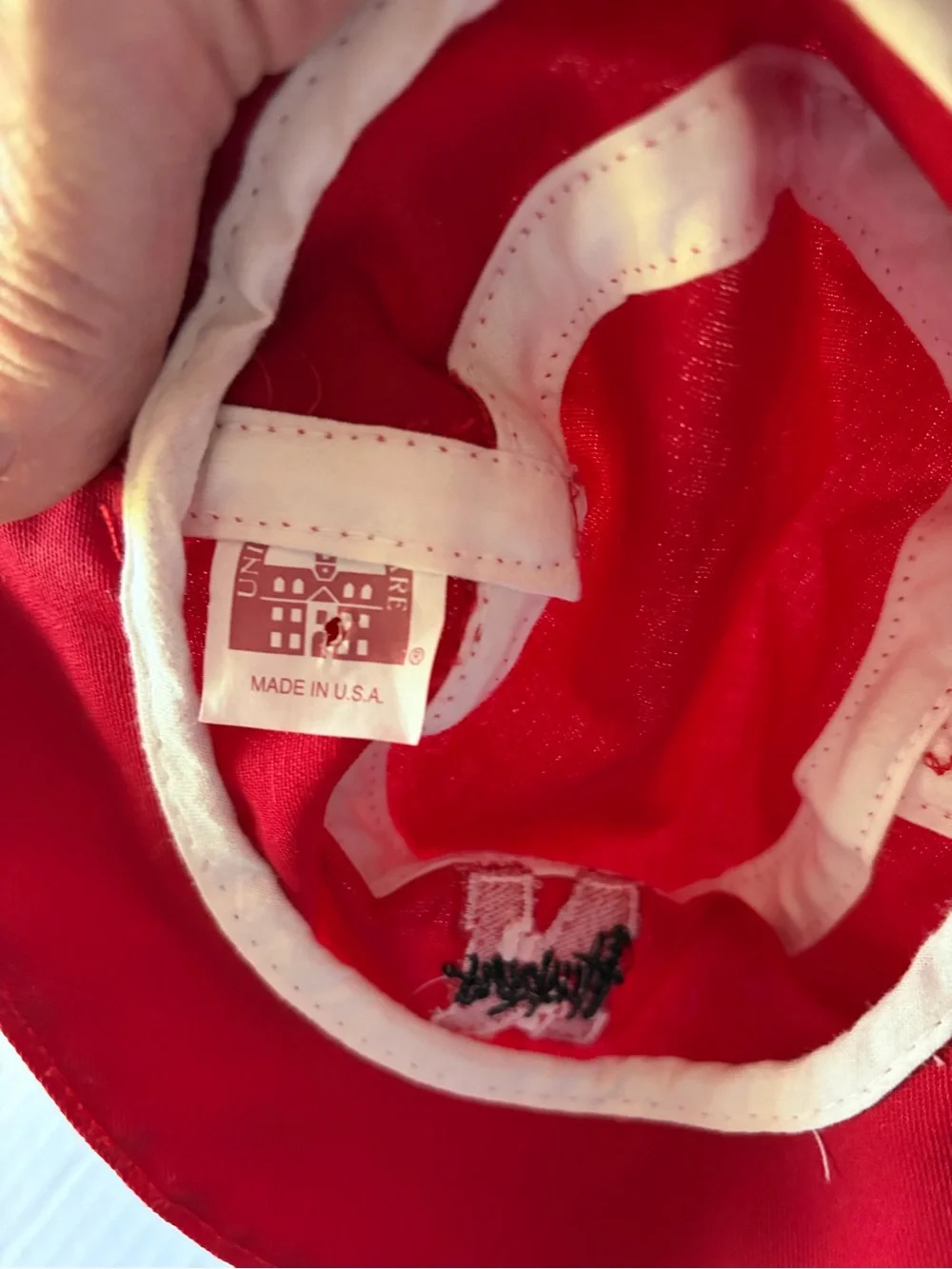 Vtg 90s‎ Nebraska Huskers Toddler Bucket Hat Made in USA Red 18